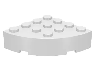 White Brick, Round Corner 4 x 4 Full Brick