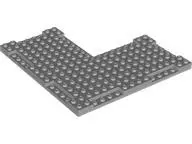 Light Bluish Gray Brick, Modified Corner 16 x 16 x 2/3 with 7 x 7 Inside Corner and 1 x 4 Side Inden