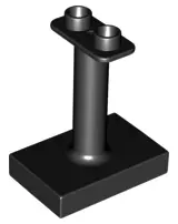 Black Duplo Support 2 x 3 x 3 with 2 Top Studs