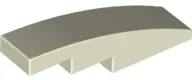 Glow In Dark White Slope, Curved 4 x 1