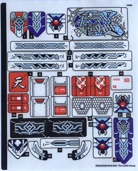 Sticker Sheet for Set 80028 - (78935/6349744)