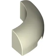 Glow In Dark White Brick, Round Corner 3 x 3 without Studs