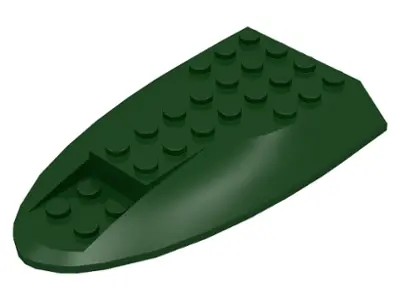 Dark Green Aircraft Fuselage Aft Section Curved Top 6 x 10