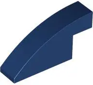 Dark Blue Slope, Curved 4 x 1 x 1 2/3