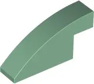 Sand Green Slope, Curved 4 x 1 x 1 2/3