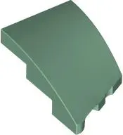 Sand Green Wedge 3 x 2 Left No Studs