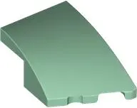 Sand Green Wedge 3 x 2 Right No Studs