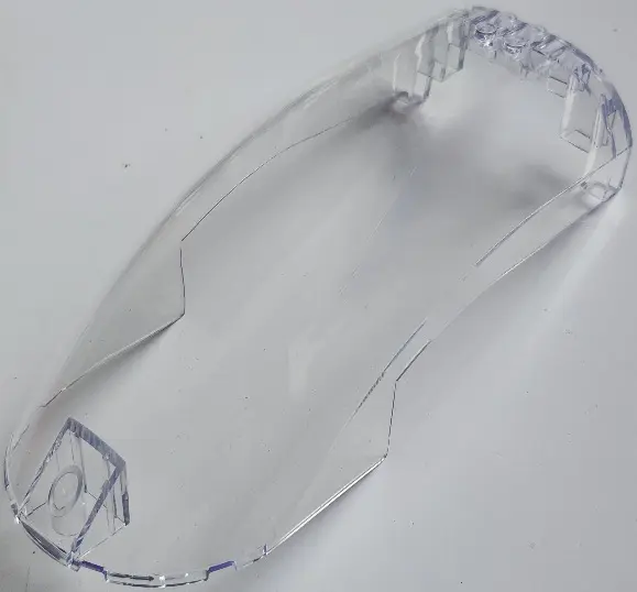 Trans-Clear Windscreen 18 x 8 x 6 Curved with 3 Pin Holes