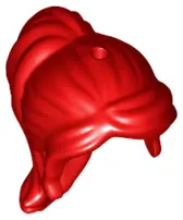 Red Mini Doll, Hair Friends Long Ponytail, Side Bangs, Hole on Top