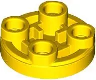 Yellow Tile, Round 2 x 2 Inverted