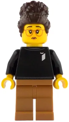 Ideas Designer - Female, Black Sweater with LEGO Ideas Logo, Medium Nougat Legs