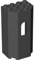Black Panel 3 x 4 x 6 Turret Wall with Window