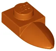 Dark Orange Plate, Modified 1 x 1 with Tooth Horizontal