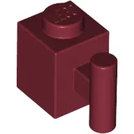 Dark Red Brick, Modified 1 x 1 with Bar Handle