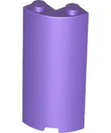 Dark Purple Cylinder Quarter 2 x 2 x 5 with 1 x 1 Cutout