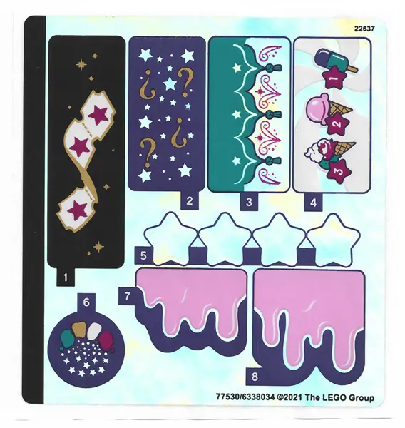 Sticker Sheet for Set 41687, Iridescent Mirrored - (77530/6338034)