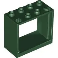 Dark Green Window 2 x 4 x 3 - Hollow Studs