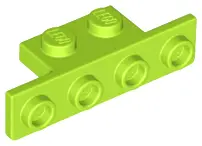 Lime Bracket 1 x 2 - 1 x 4 with Rounded Corners at the Bottom