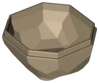 Dark Tan Rock 4 x 4 Octagonal Boulder, Bottom