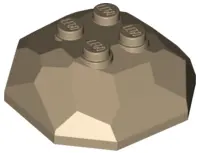 Dark Tan Rock 4 x 4 Octagonal Boulder, Top