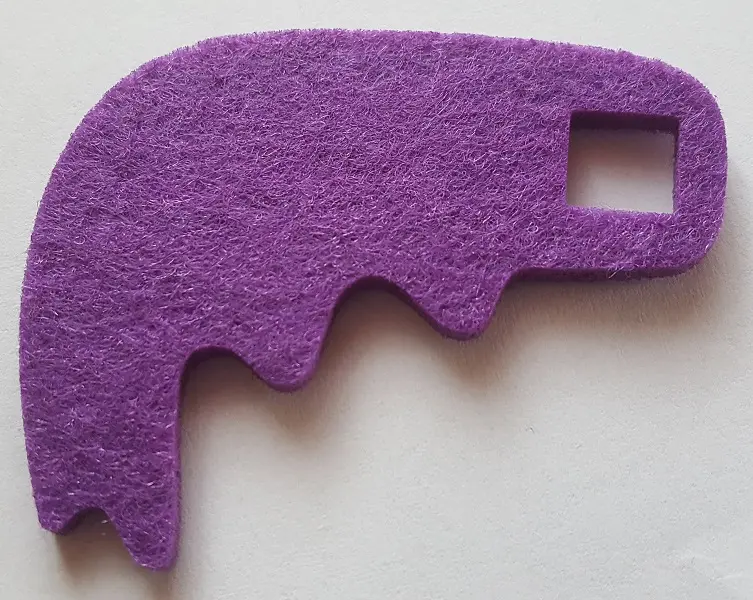 Dark Purple Felt Fabric 7 x 6 Wing Thick with Square Hole
