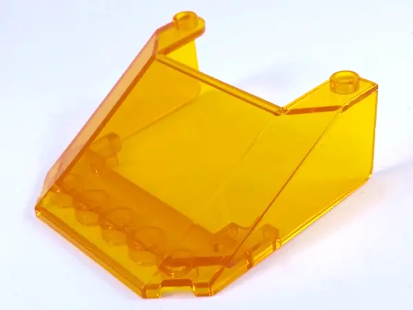 Trans-Orange Windscreen 6 x 6 x 2 with 2 Studs on Top