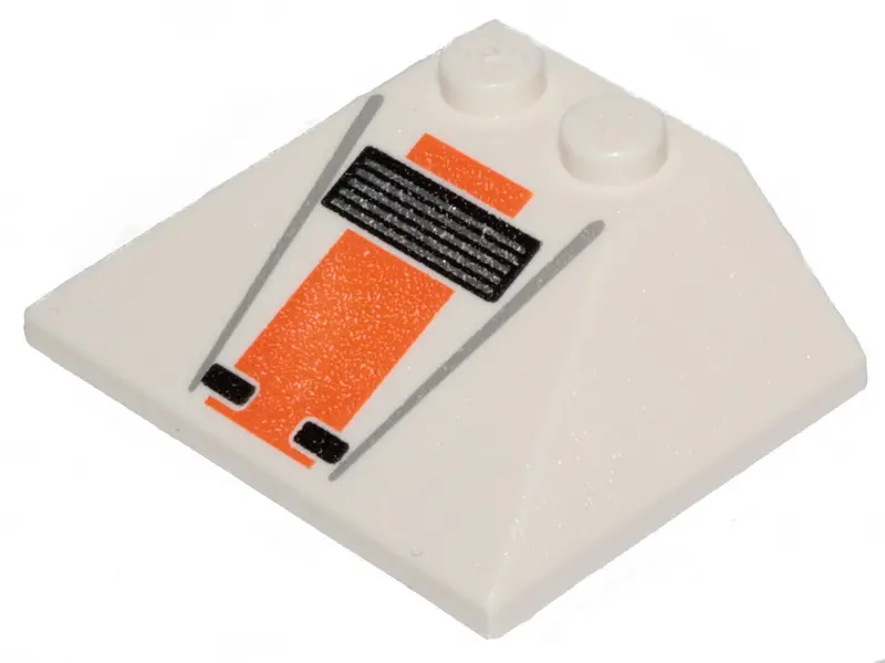 White Slope 45 3 x 4 Double / 33 with SW Snowspeeder Front with Vent Pattern