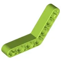 Lime Technic, Liftarm, Modified Bent Thick 1 x 7 (4 - 4)