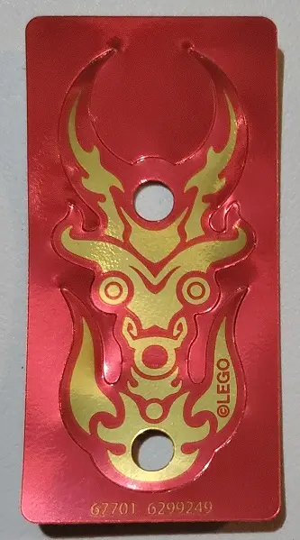 Plastic Flag with Red and Gold Flames Pattern