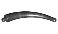 Pearl Dark Gray Dinosaur Tail End Section / Horn
