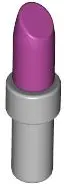 Magenta Minifigure, Utensil Lipstick with Light Bluish Gray Handle Pattern