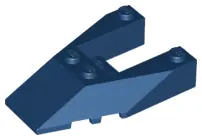 Dark Blue Wedge 6 x 4 Cutout with Stud Notches