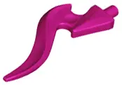 Magenta Wave Rounded Curved Single with Bar End and Triangular Base (Flame)