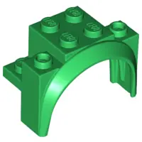 Green Vehicle, Mudguard 4 x 2 1/2 x 2 1/3 with Arch Round