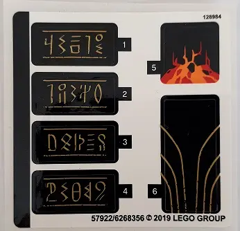 Sticker Sheet for Set 70674 - (57922/6268356)