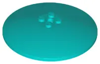 Dark Turquoise Dish 8 x 8 Inverted (Radar) - Solid Studs