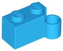 Dark Azure Hinge Brick 1 x 4 Swivel Base