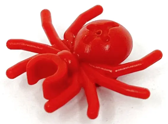 Red Spider with Round Abdomen and Clip