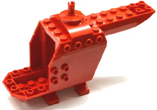 Red Helicopter Body with Top Pin