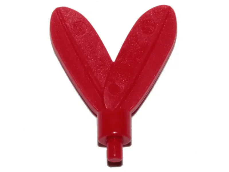 Red Minifigure, Plume Feathers with Small Pin