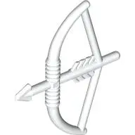 White Minifigure, Weapon Bow, Longbow with Arrow Drawn