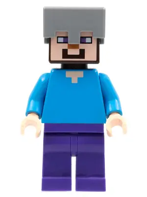 Steve (Light Nougat) - Dark Purple Legs, Flat Silver Helmet
