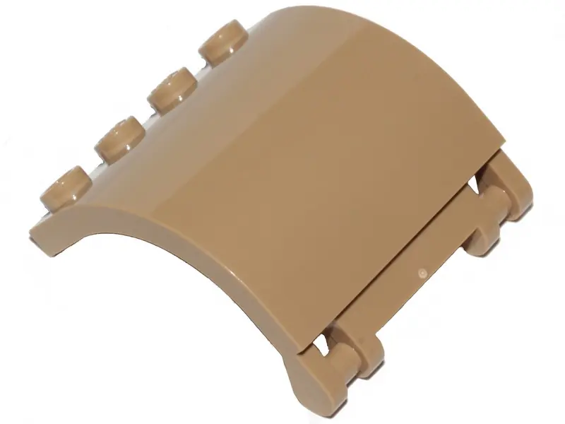 Dark Tan Panel 3 x 4 x 3 Curved with Double Clip Hinge