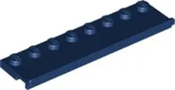 Dark Blue Plate, Modified 2 x 8 with Door Rail