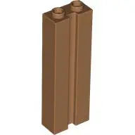Medium Nougat Brick, Modified 1 x 2 x 5 with Channel
