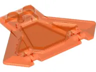 Trans-Neon Orange Plate, Modified 1 x 2 with Large Axe Head