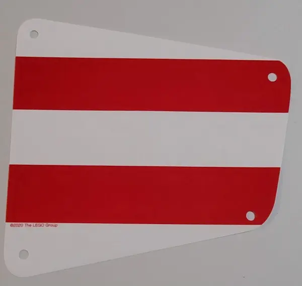 White Cloth Sail 19 x 17 with Red Thick Stripes Pattern