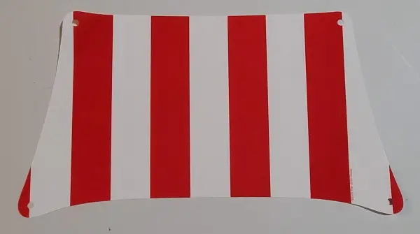 White Cloth Sail 36 x 20 Bottom with Red Thick Stripes Pattern