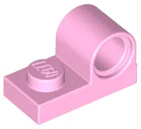 Bright Pink Plate, Modified 1 x 2 with Pin Hole on Top
