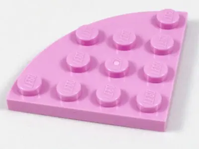 Bright Pink Plate, Round Corner 4 x 4